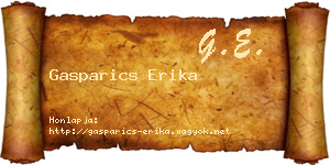 Gasparics Erika névjegykártya